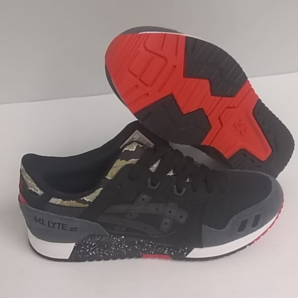 Asics men's gel lyte III black, grey size 10.5 us